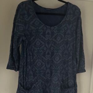 Fresh Produce Blue Batik Tunic Top